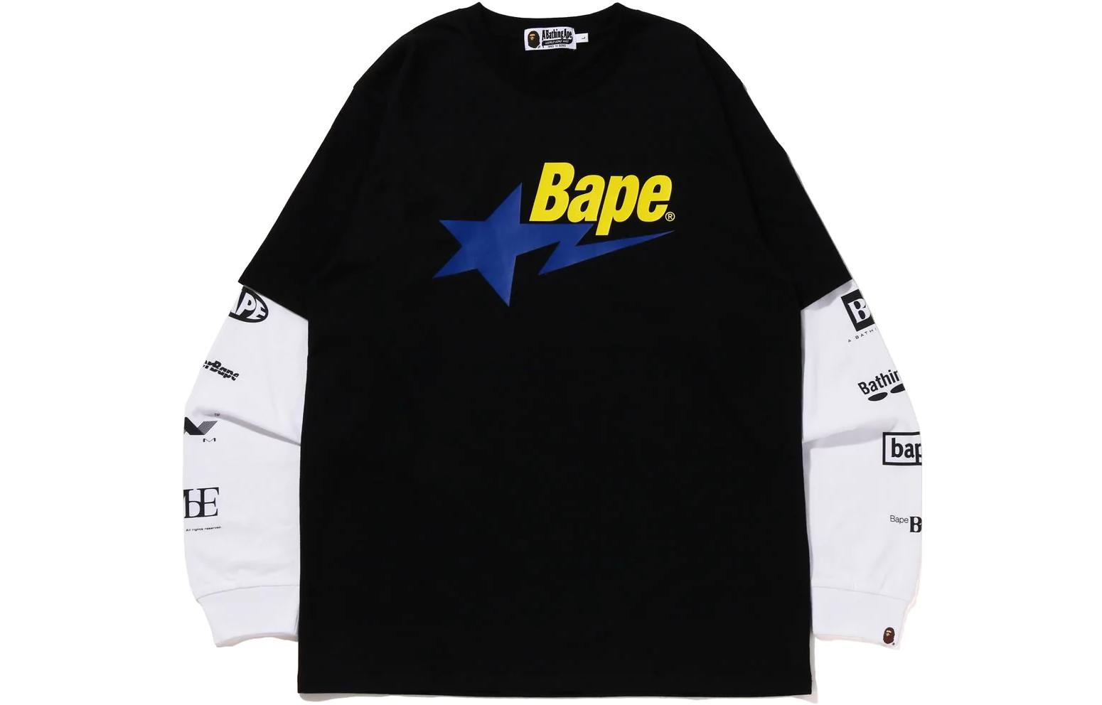 

Футболка BAPE Sta Layerd L/S A Bathing Ape, синий