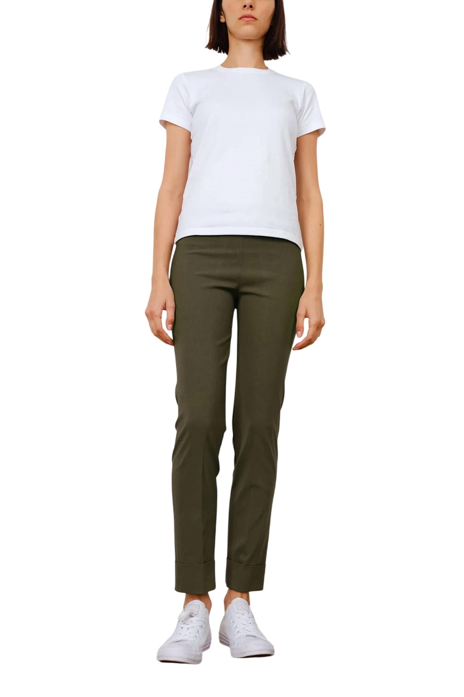 

Брюки Franco Ankle Pant в оливковом цвете Avenue Montaigne
