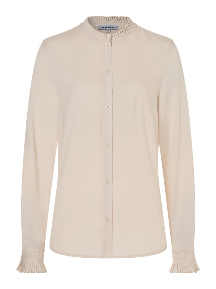 

Струящаяся блузка со складками в цвете пудры и крема More & More