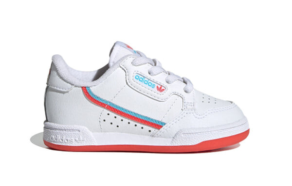 Кроссовки оригинальные континентальные 80 el i красные Adidas, белый — фото 2