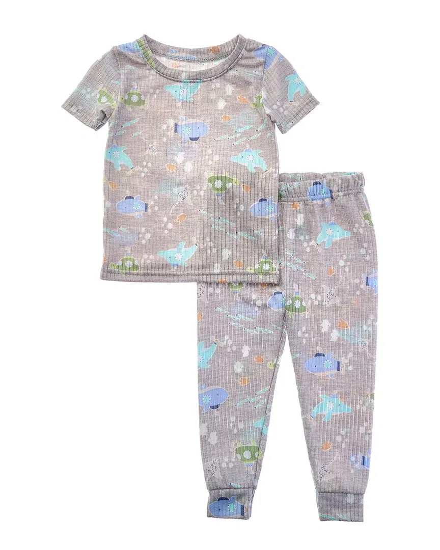 Комплект мягкой и уютной ребристой пижамы Only Boys из 2 предметов, серый