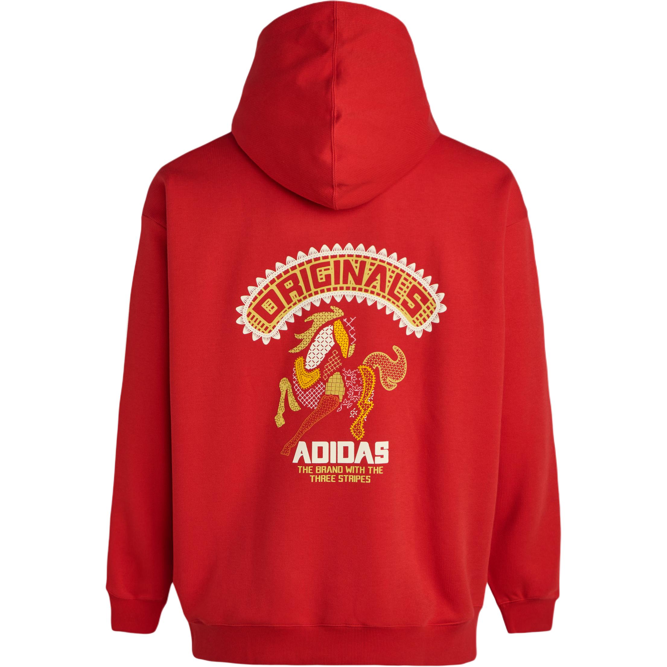 Толстовка с капюшоном FW25 для мужчин Adidas Originals, светло scarlet (includes 3 pairs of adidas socks) — фото 4