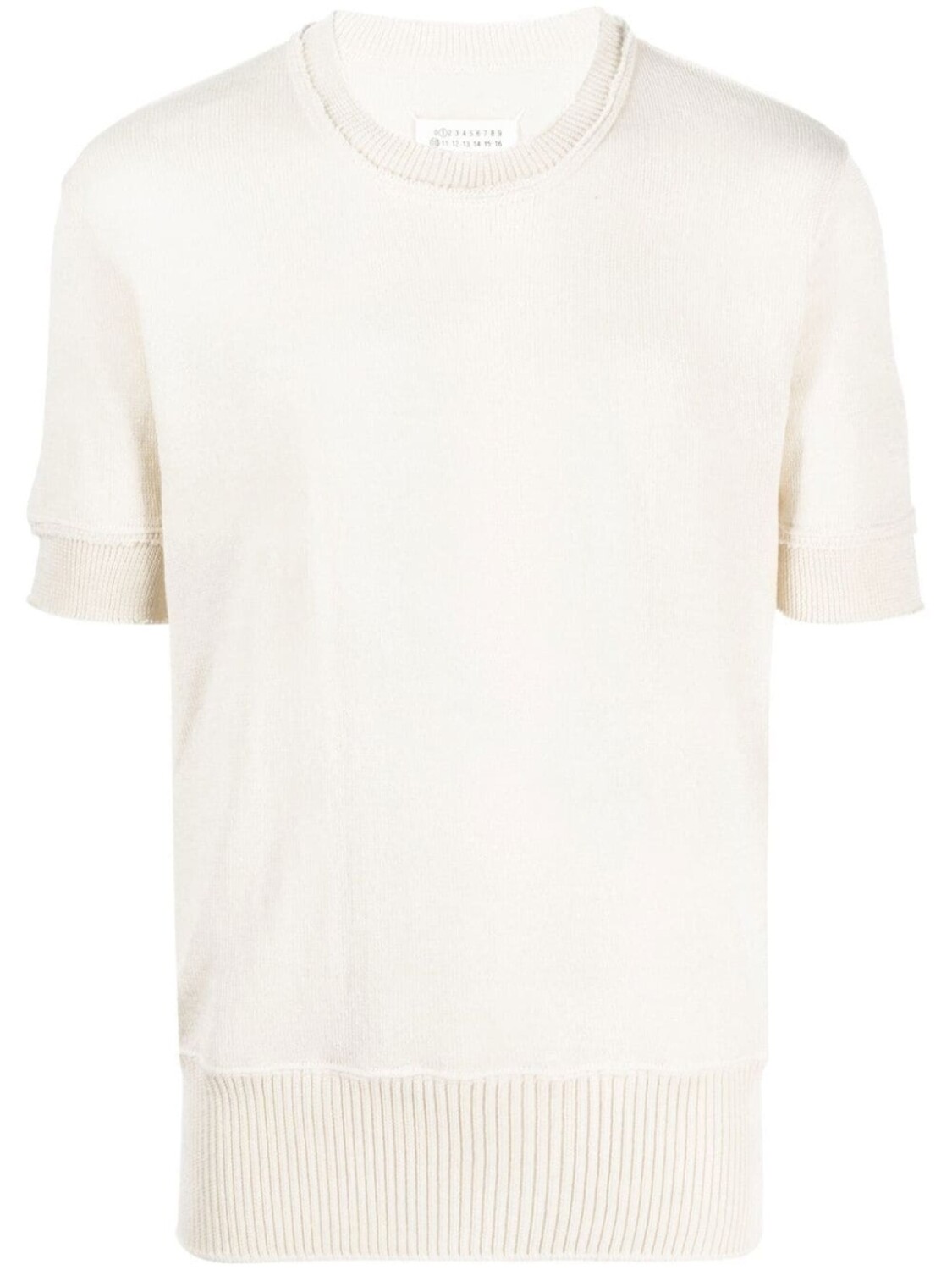 

Maison Margiela футболка с прорезями, нейтральный цвет