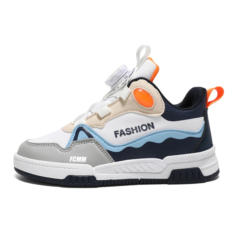 

Противоскользящие износостойкие детские кроссовки для скейтбординга средней высоты FCMM, серый/синий