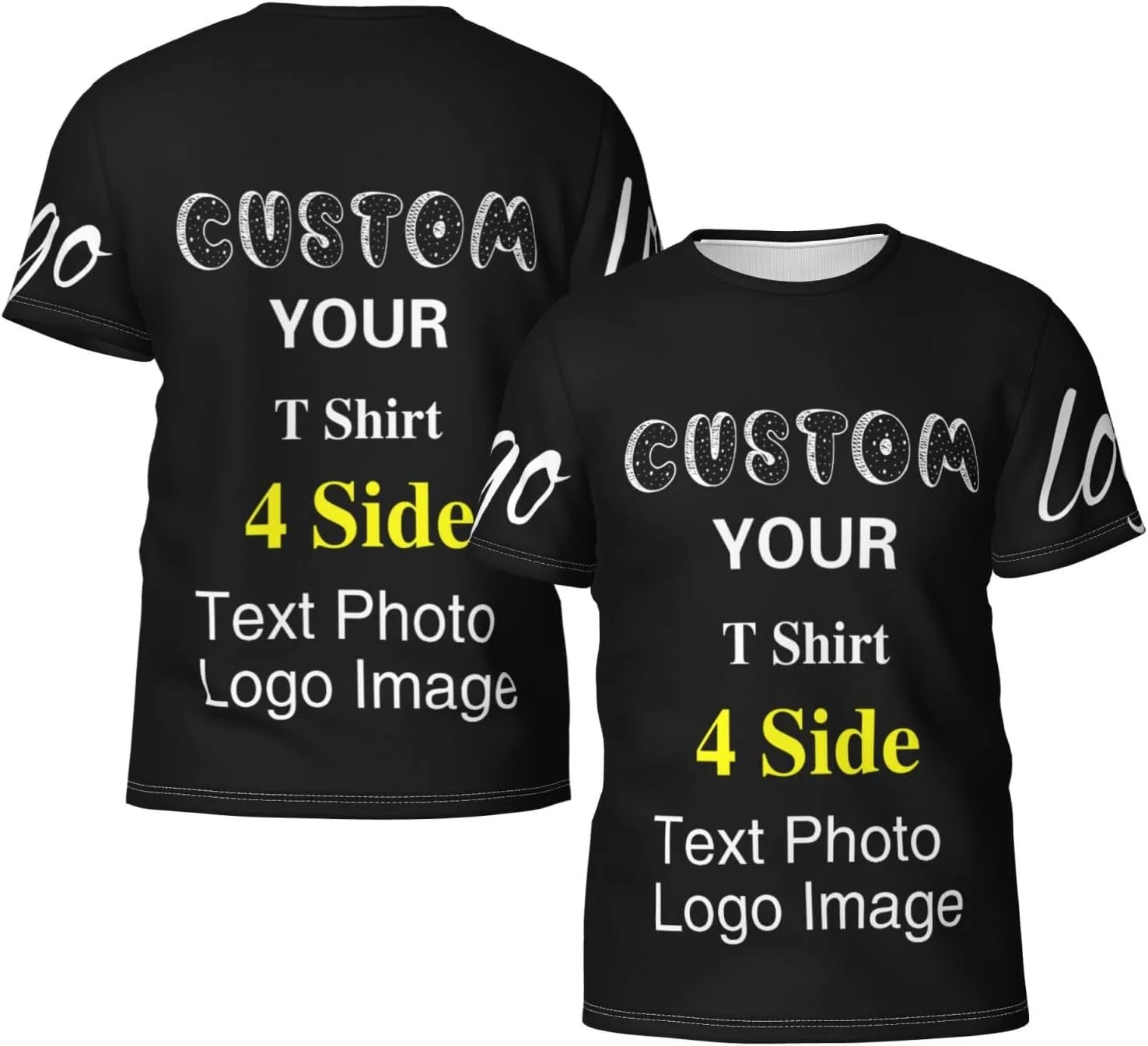 

Футболка мужская Custom T Shirts с 4-сторонней печатью