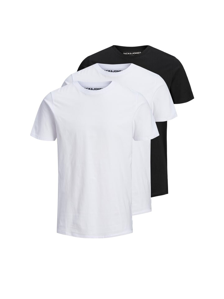 

Футболка Jack & Jones Kurzarmshirts 3er Pack, цвет multi-black-white