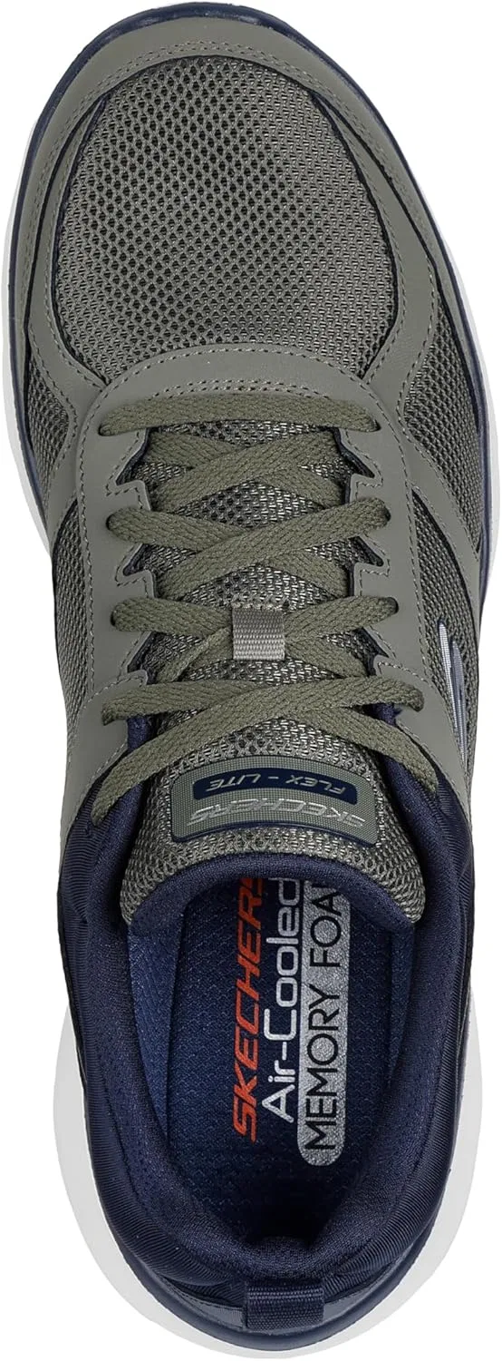 Кроссовки Skechers Men's Flex Advantage 5.0 - Gano Trainers, Olive Green — фото 4