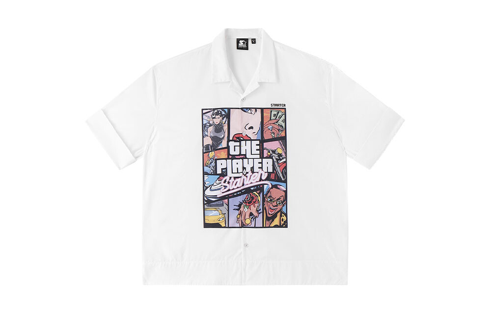 

Рубашка унисекс белая Starter, белый