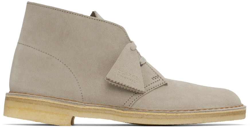 

Ботинки-пустынники из серо-коричневой замши Clarks Originals