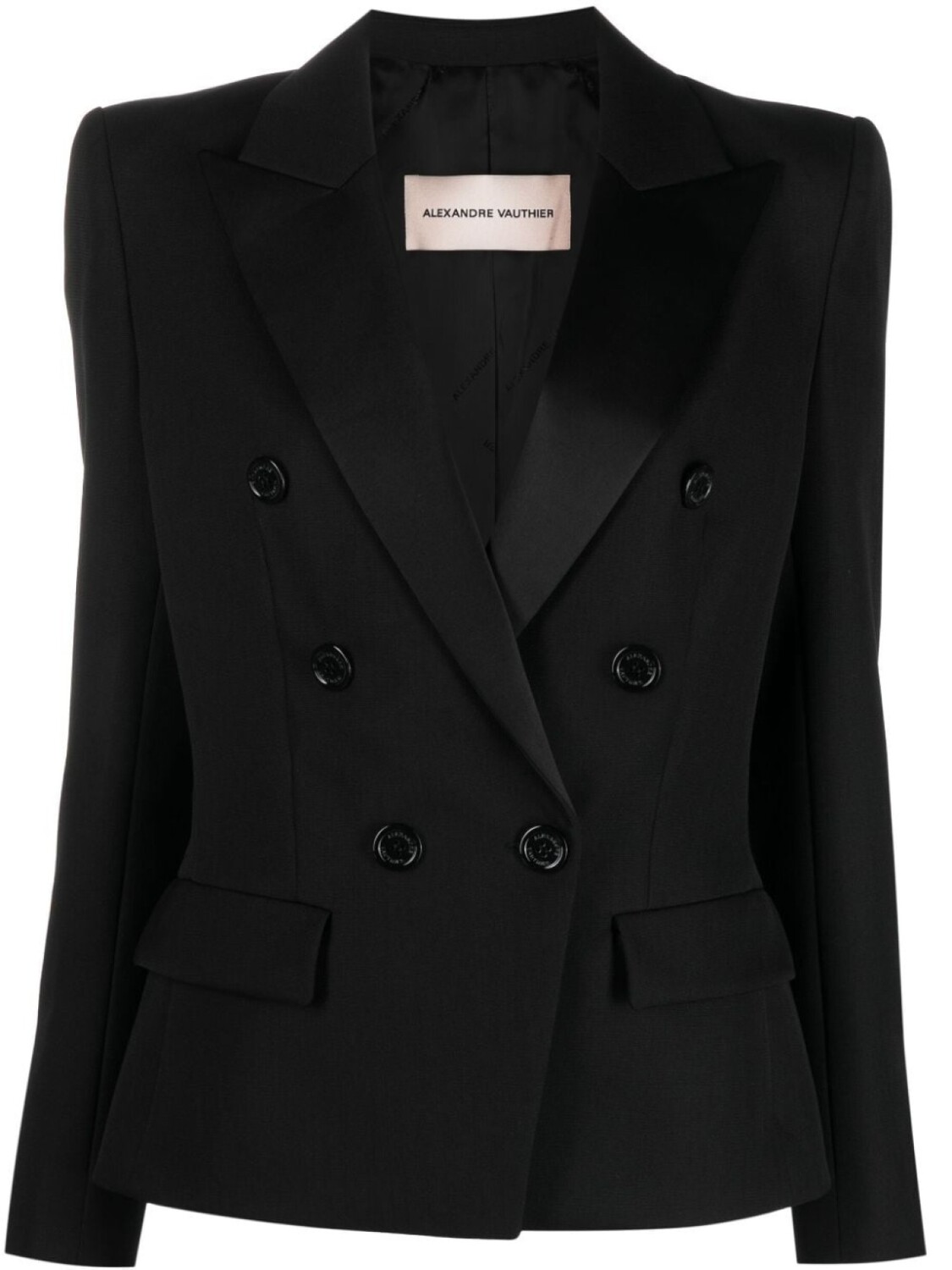 

Alexandre Vauthier двубортный шерстяной блейзер, черный