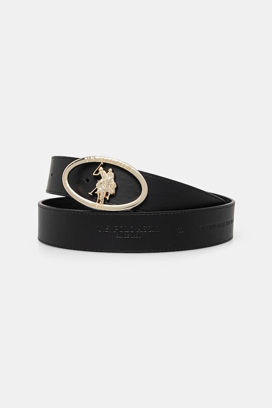 

Кожаный ремень Marshall U.S. Polo Assn., черный