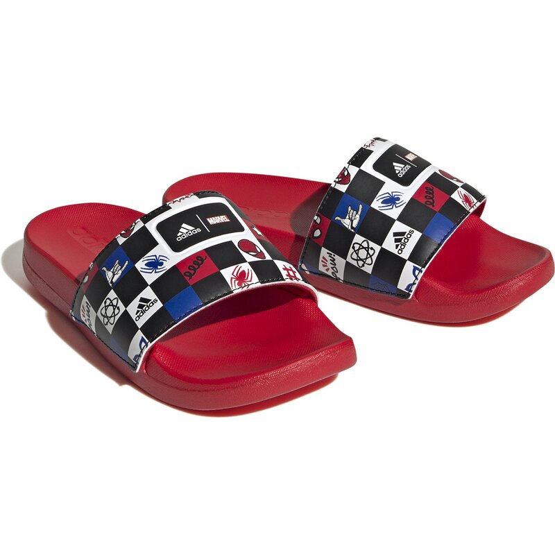 Купальные мулы Adilette Comfort Spiderman K Adidas, мультиколор — фото 4