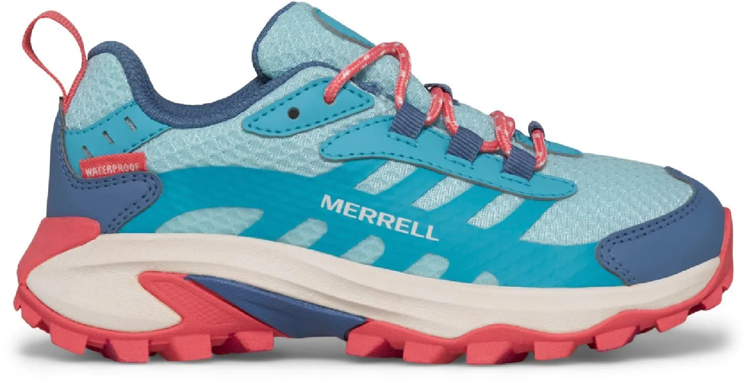 

Детские водонепроницаемые походные ботинки Moab Speed 2 Low Merrell, Turq/Coral
