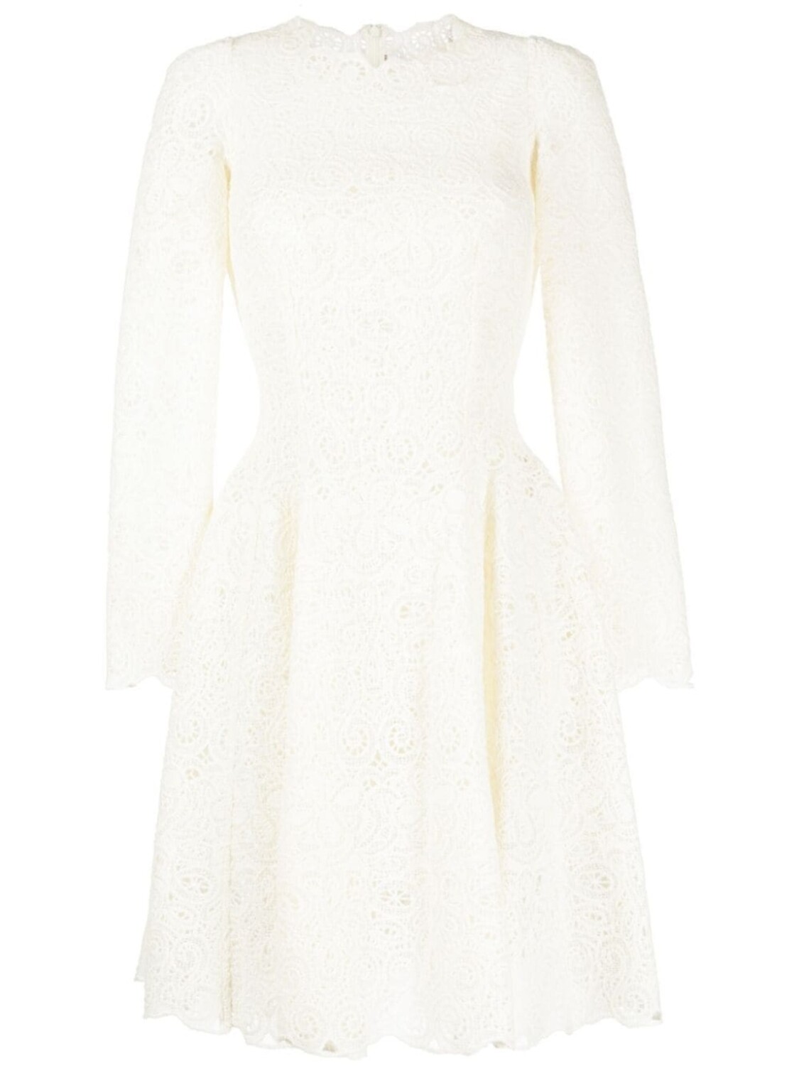

Ermanno Scervino кружевное платье с длинными рукавами, белый