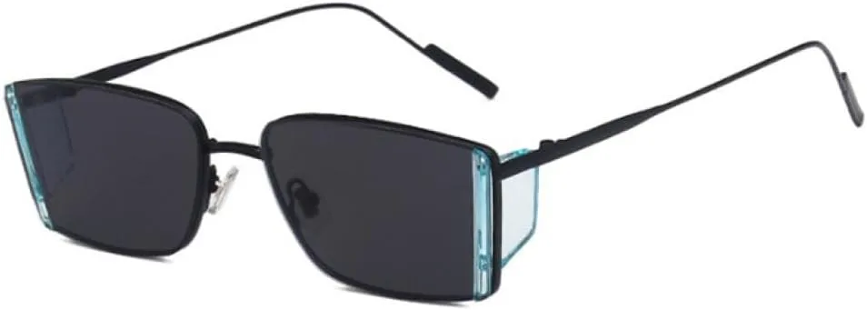 

Винтажные квадратные солнцезащитные очки в металлической оправе для женщин, солнцезащитные очки Shelter, унисекс линзы, женские очки, мужские очки MTZJH, 6