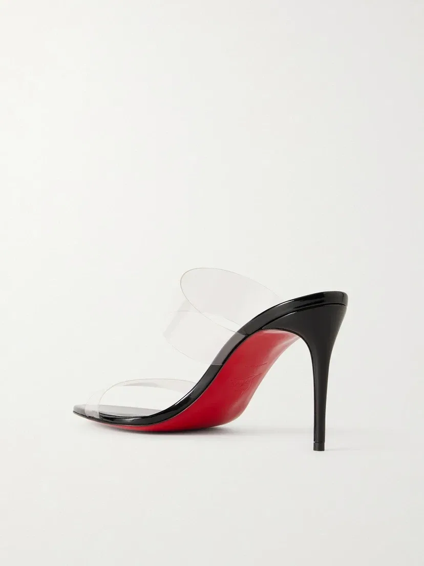 Мюли Just Nothing 85 из ПВХ и лакированной кожи Christian Louboutin, черный — фото 3