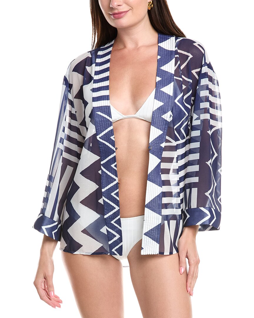 

Топ Milly в стиле пэчворк с узором "шеврон", синий