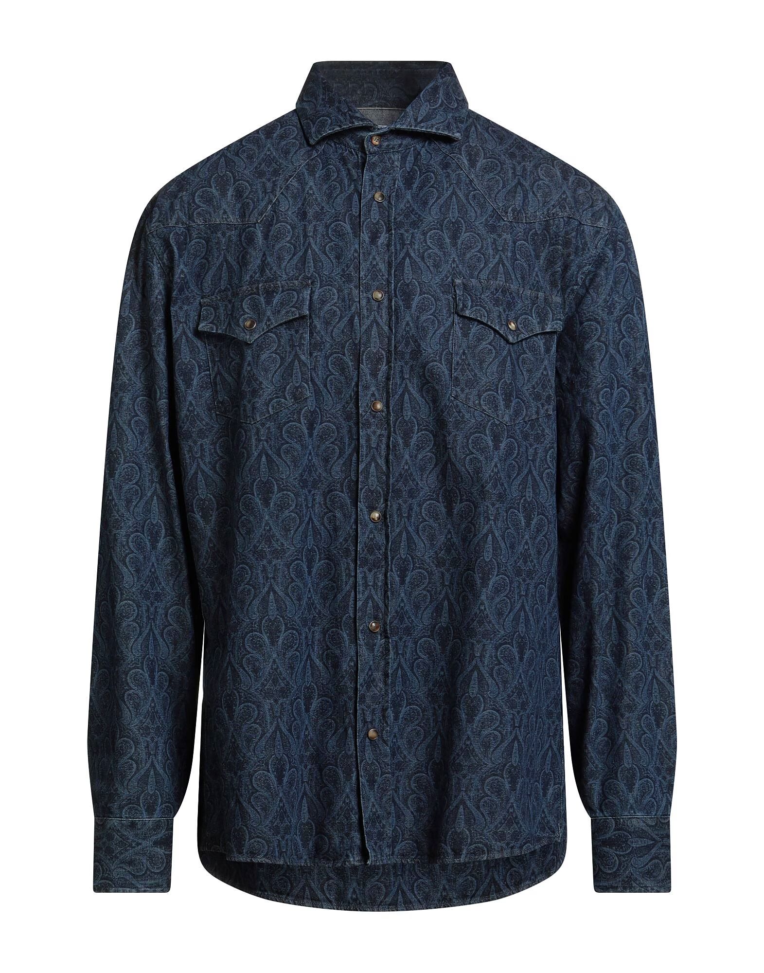 

Джинсовая рубашка Brunello Cucinelli, синий