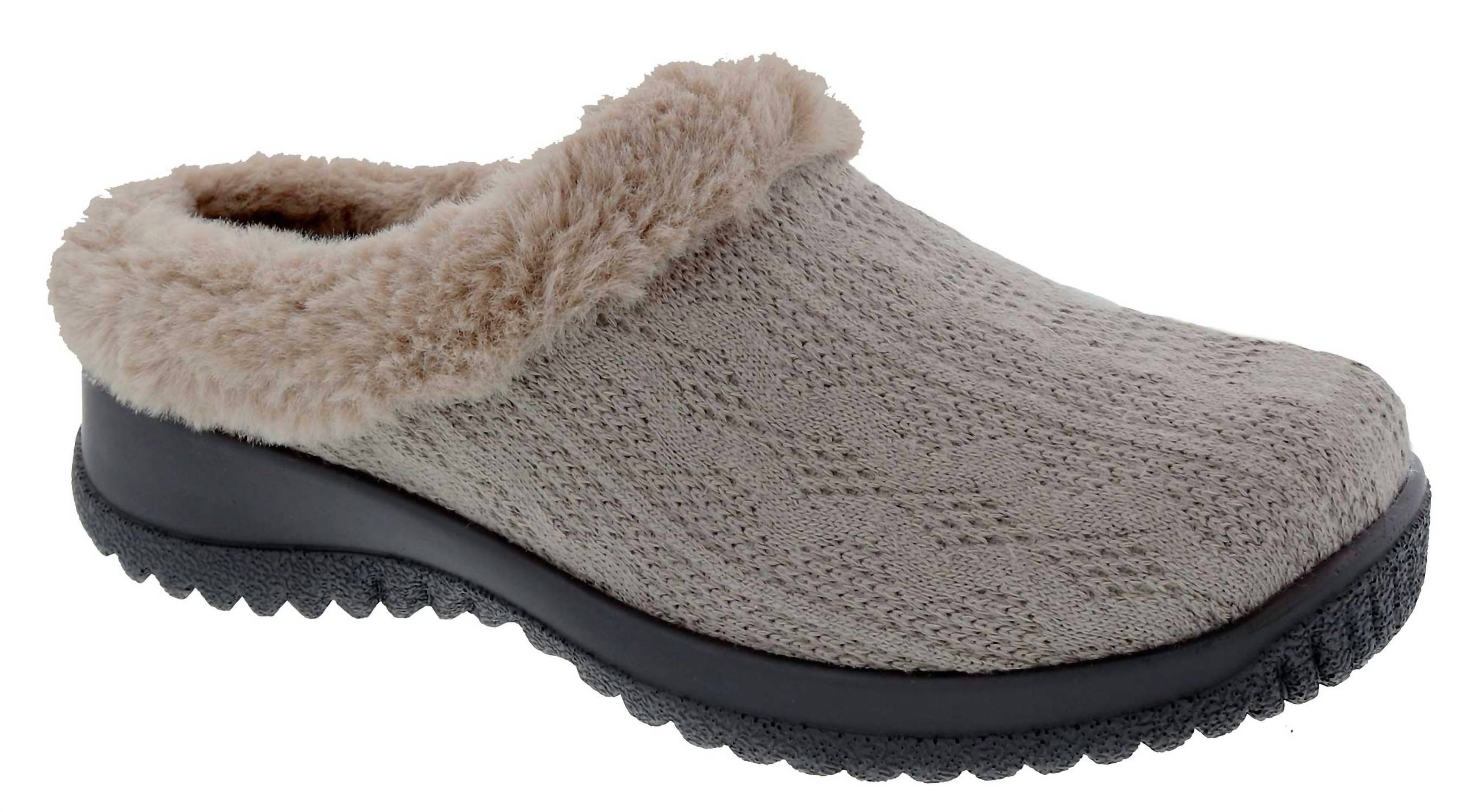 Women's Comfy Sweater Fabric Clogs In Stone Drew Shoes, Stone