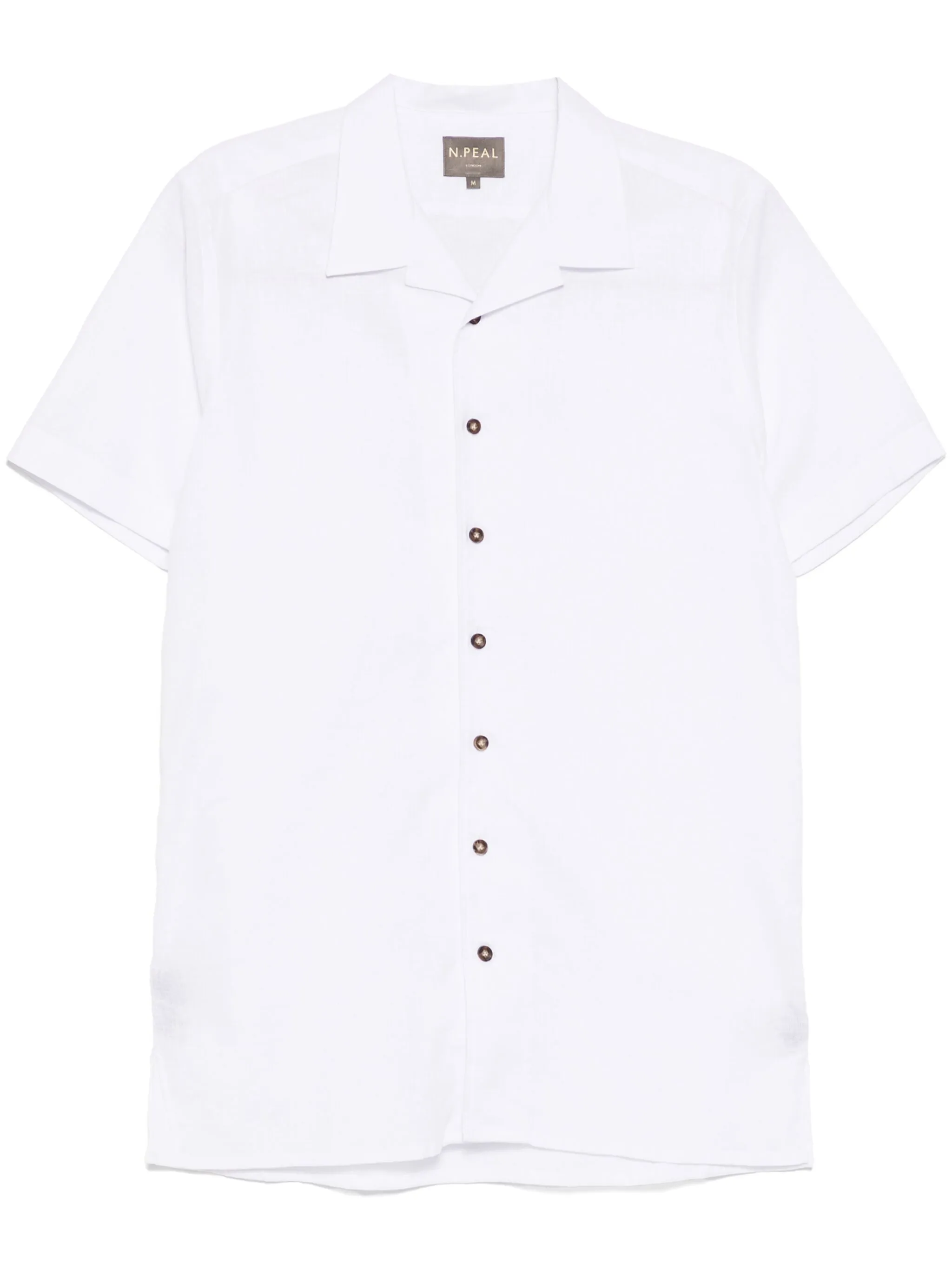 

Рубашка с кубинским воротником N.Peal, белый