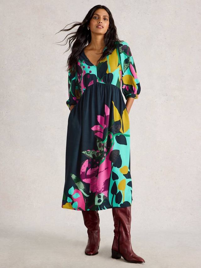 

Платье миди Lucy Abstract White Stuff, Multi