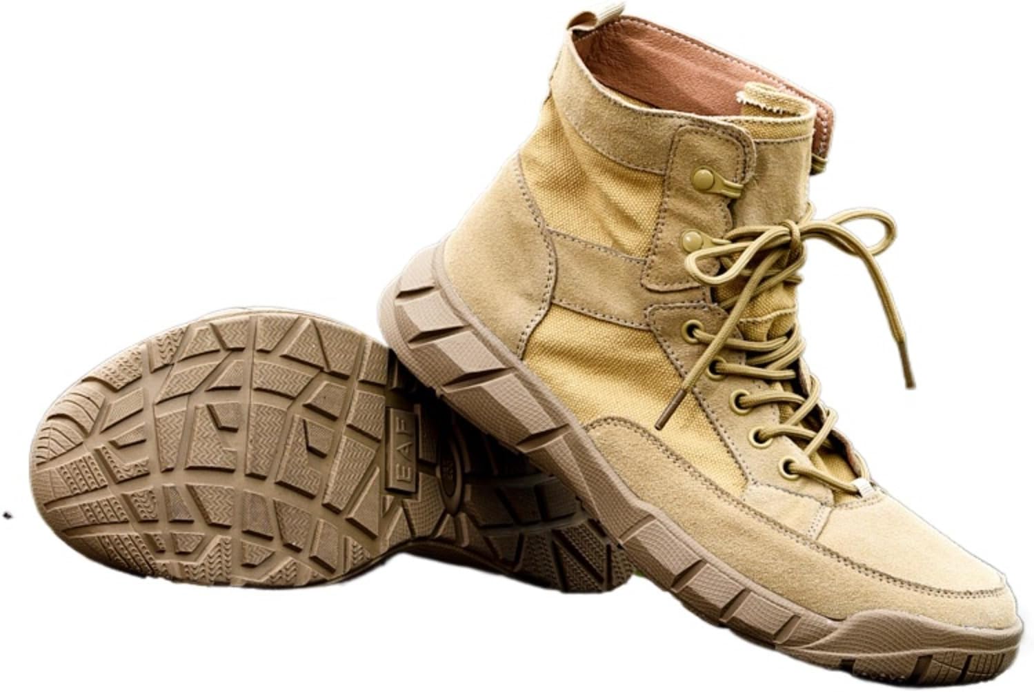 

Мужские байкерские ботинки средней длины до икры с массивной подошвой, высокие ботинки в стиле пустынного камуфляжа с подъемом, шнуровка, противоскользящая обувь для езды Azttoztto, коричневый