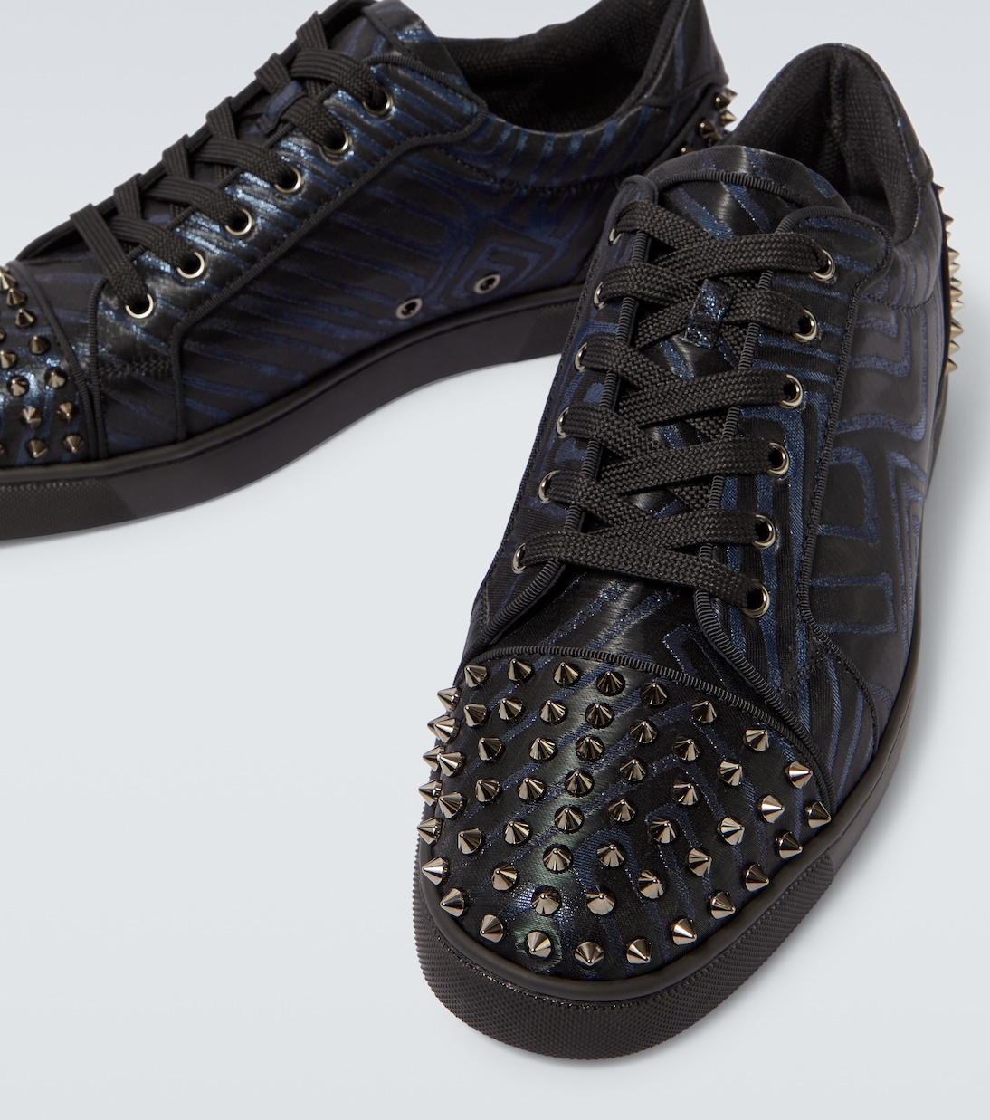 Seavaste декорированные кроссовки Christian Louboutin, Black-Navy/Bk Gun — фото 3
