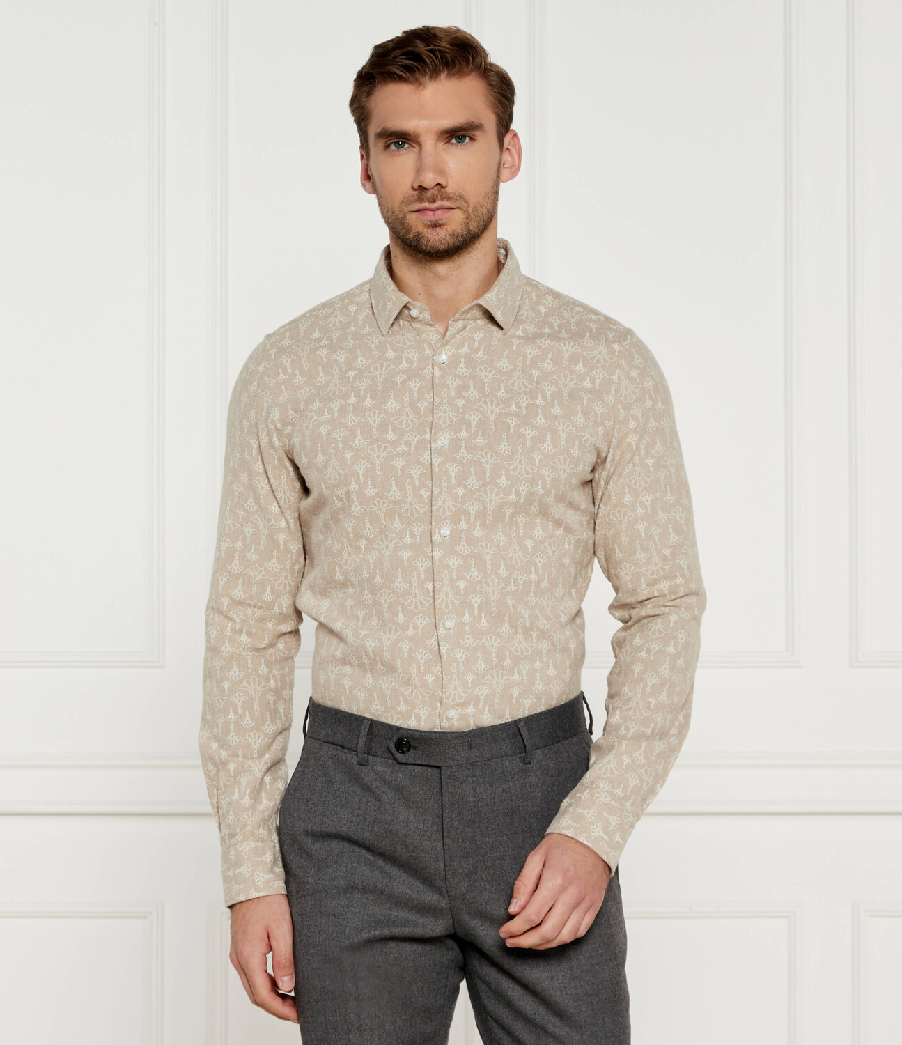 

Рубашка Joop! Slim Fit, бежевый