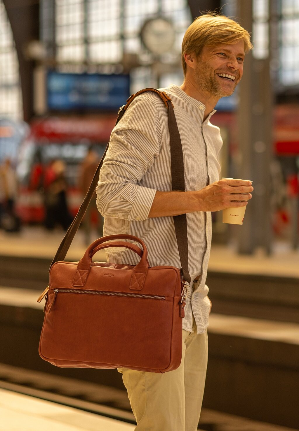 

Портфель PFLANZLICH ELIJAH Gusti Leder, цвет Mottled Brown
