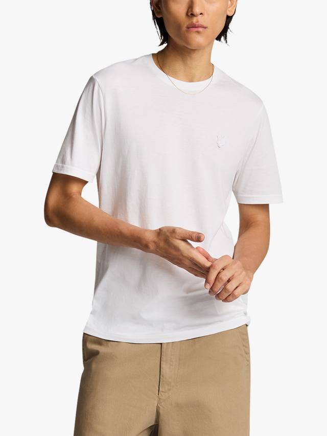 

Футболка из тончайшего хлопка обычного кроя Lyle & Scott, белый