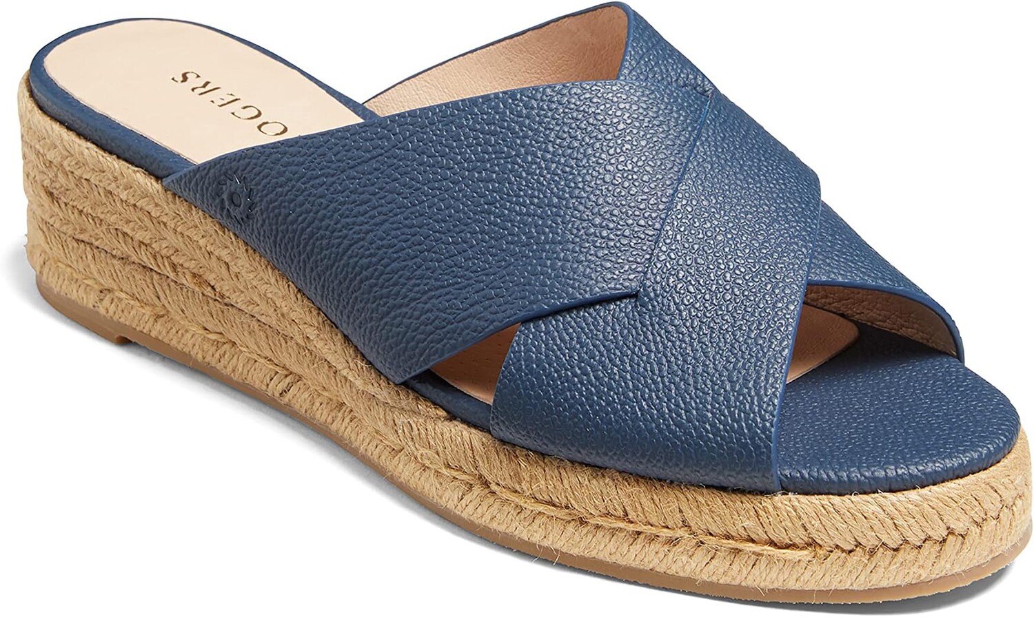 

Туфли Jack Rogers Slotted Sloane Pebbled Espadrille Mid Wedge, цвет Midnight