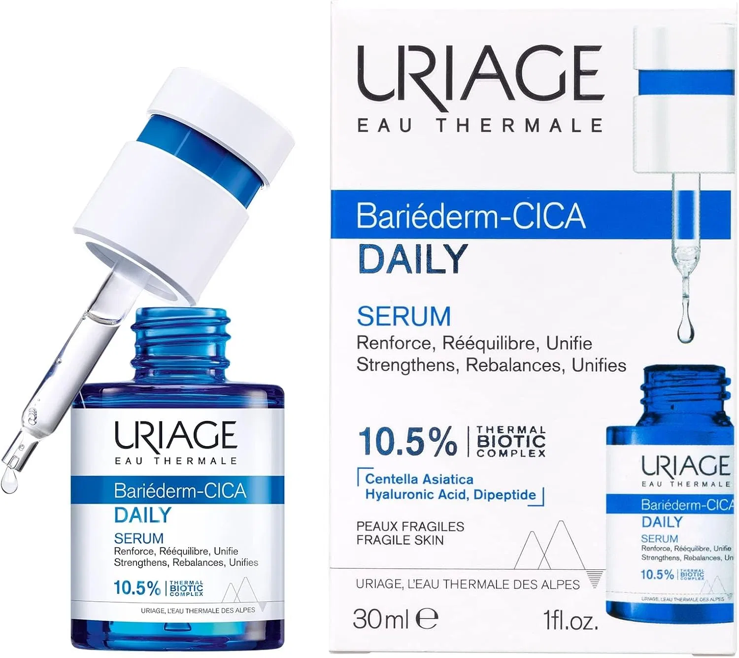 Сыворотка Uriage — Увлажняющая с CICA и гиалуроновой кислотой, 30 мл — фото 3
