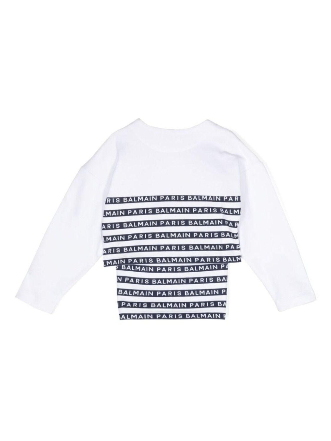 Balmain Kids комплект из боди, шапки и варежек с логотипом, белый — фото 2