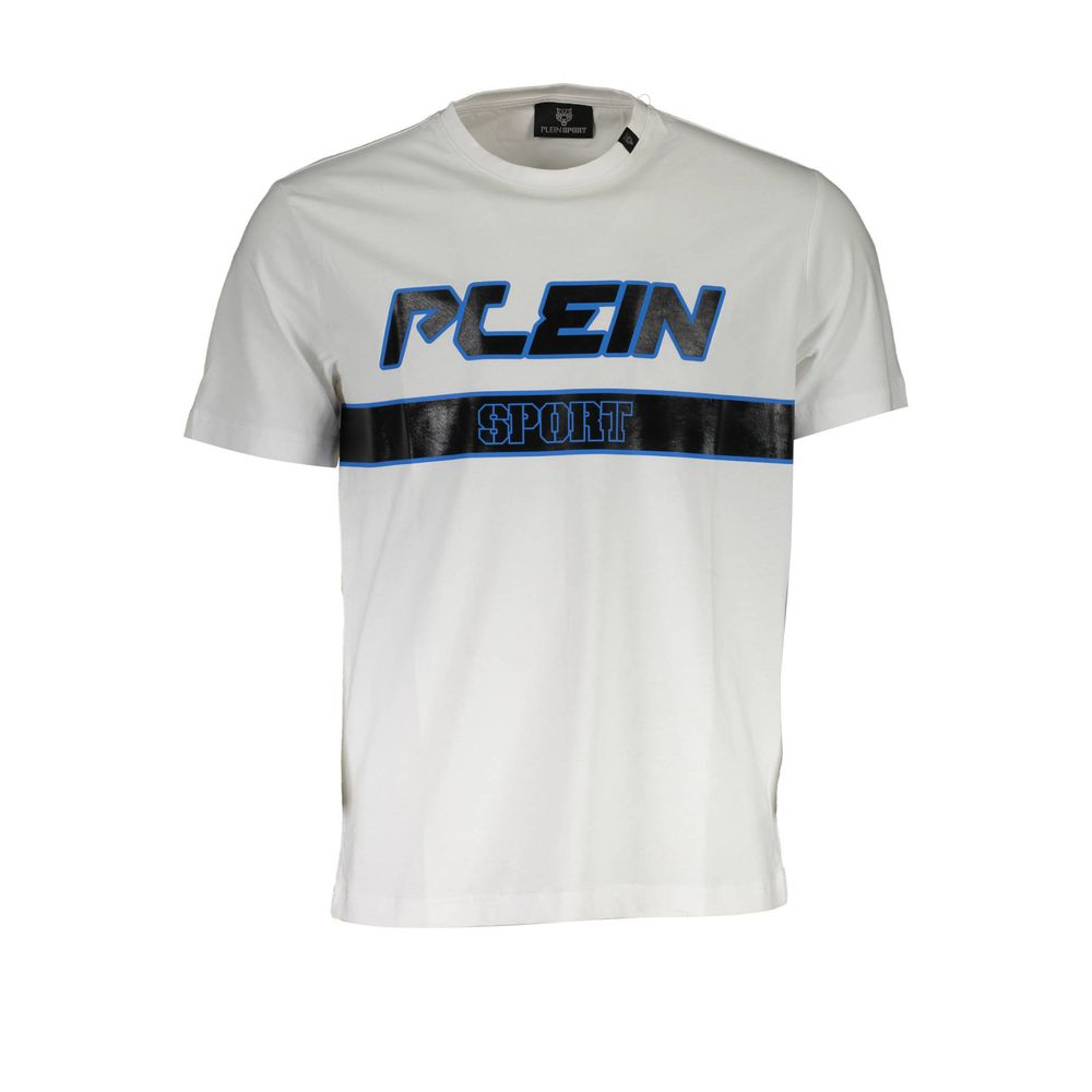 

Белая хлопковая мужская футболка Plein Sport
