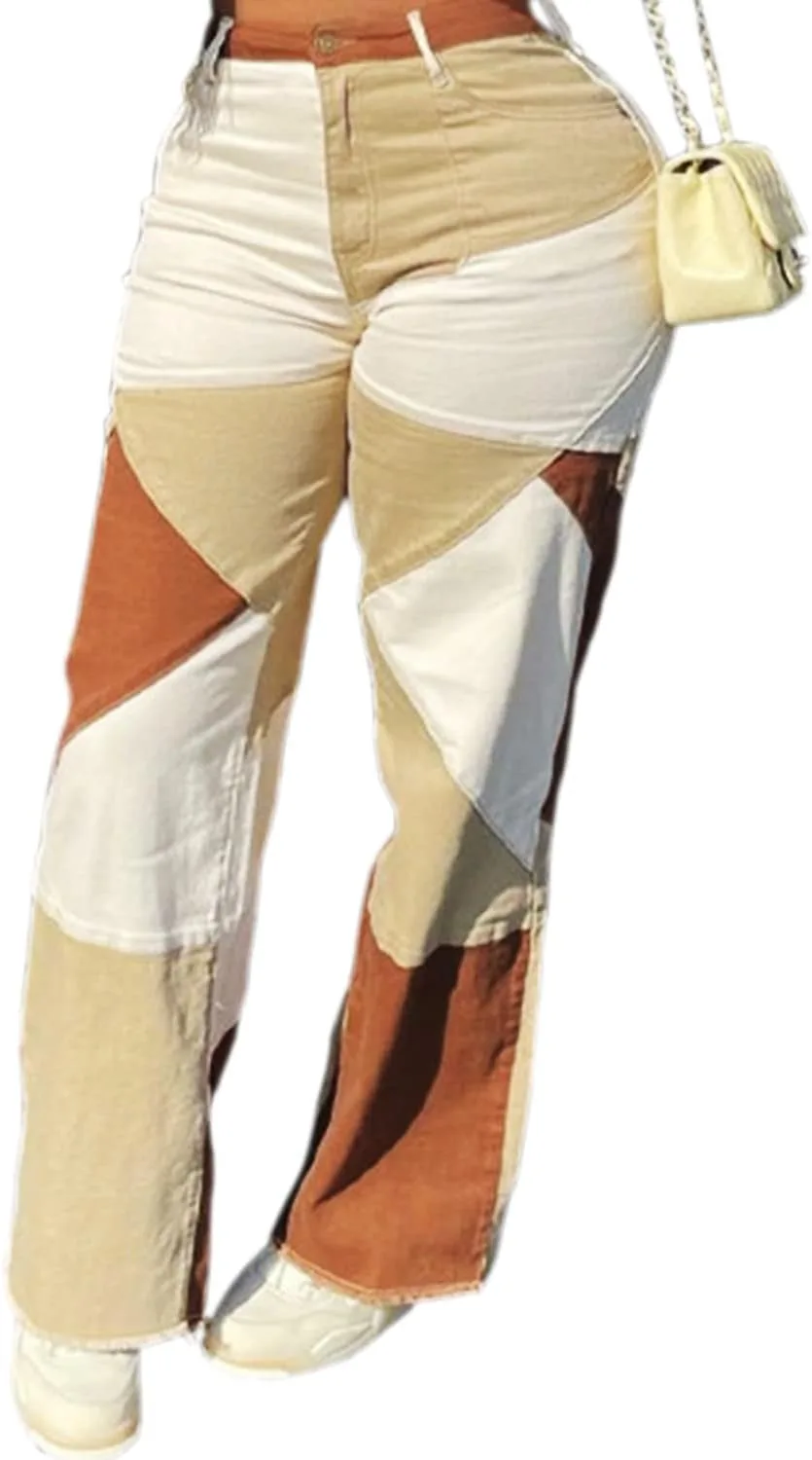 

Женские джинсы boyfriend с высокой талией и цветными вставками NIGHTMISS