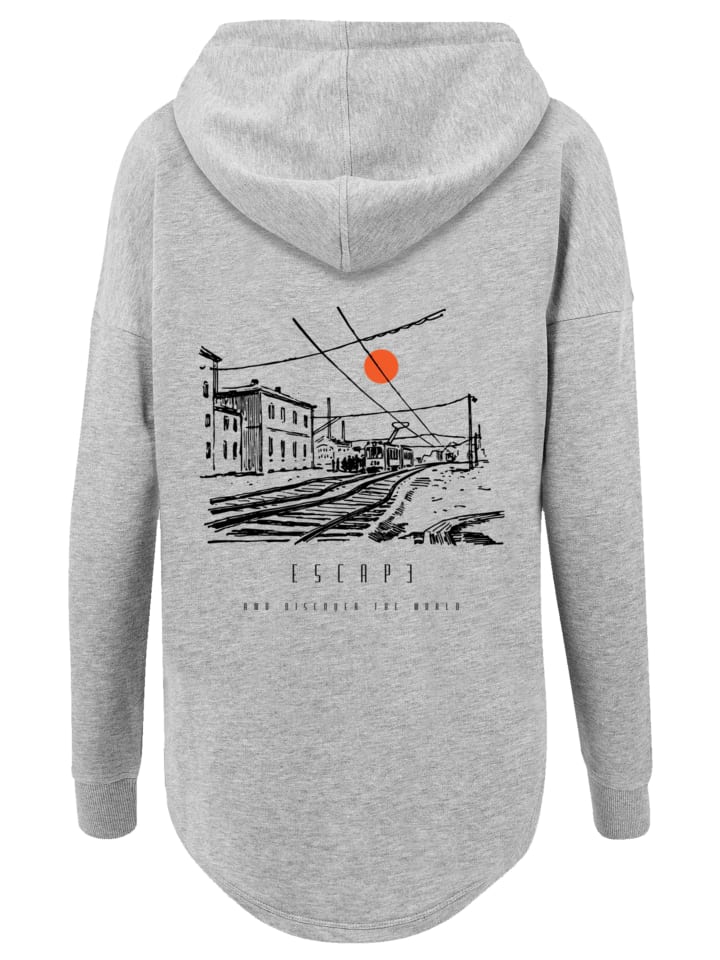 

Толстовка Oversize Escape Discover the World Town в сером цвете F4NT4STIC