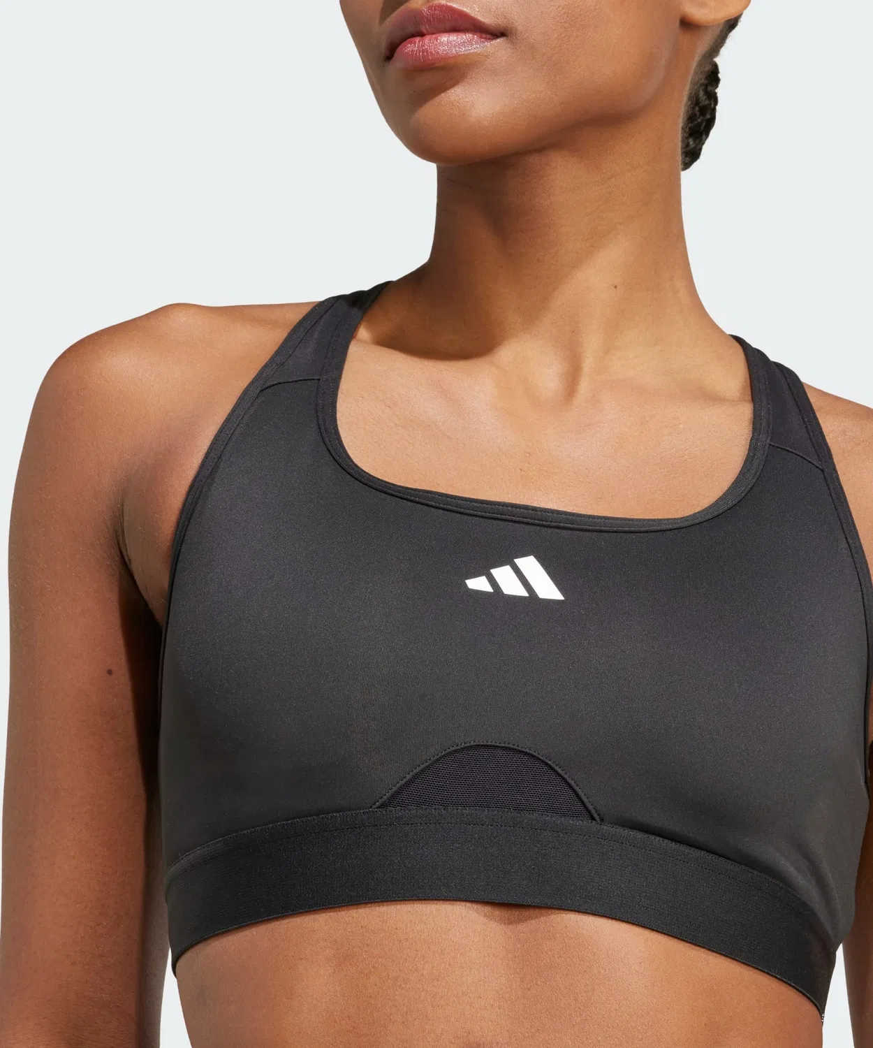 Спортивный бра Powerreact средняя поддержка Adidas чёрный — фото 3
