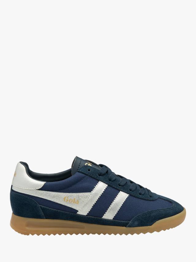 Тренеры Tornado из смесовой замши Gola, Navy/Silver