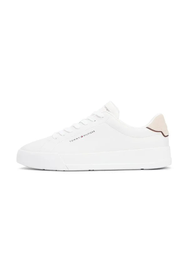 Кроссовки для баскетбола с логотипом и кожаной отделкой. Tommy Hilfiger, Ecru/Classic Beige