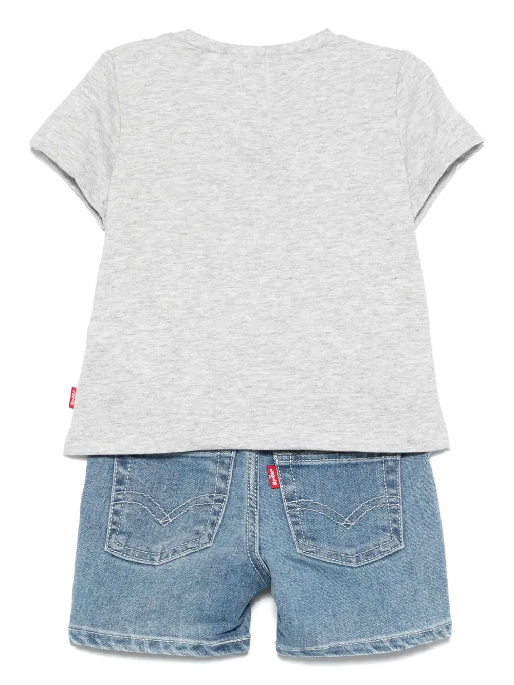 Комплект из джинсовых шорт и шорт Levi'S Kids, серый — фото 2