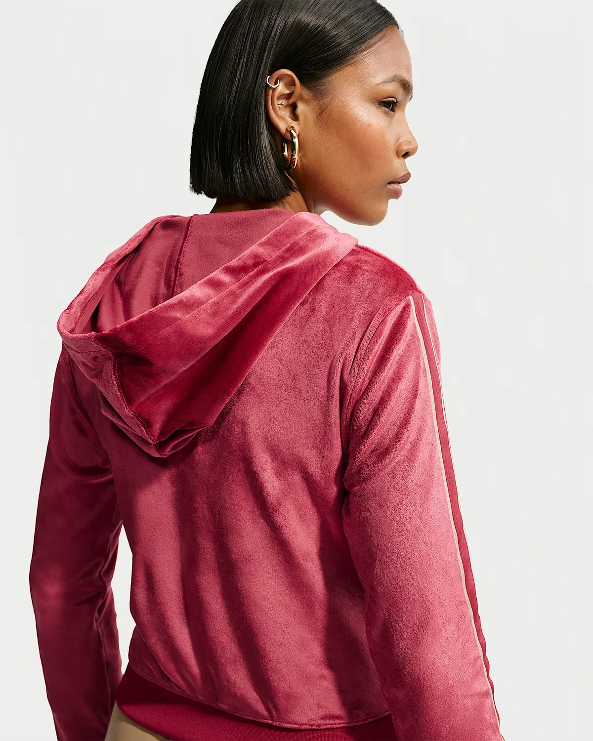 Женская длинная куртка с капюшоном на молнии Nike Sportswear, Team Crimson — фото 2