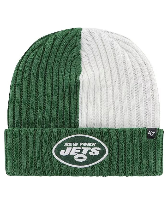 

Мужская зеленая вязаная шапка с манжетами New York Jets Fracture '47 Brand, зеленый