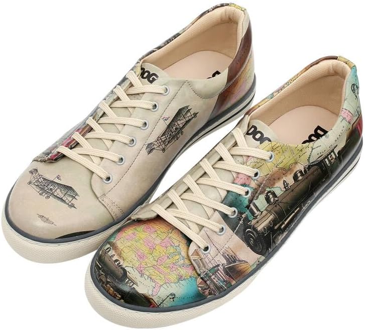 

Кроссовки DOGO Casual для мужчин- веганские кожаные и уникальные кроссовки для ходьбы для мужчин, Choose a Place