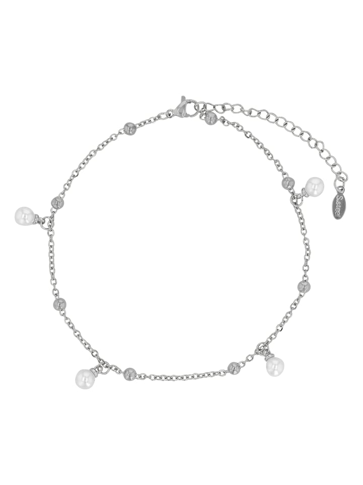 

Adeliás Женский кулон из нержавеющей стали с жемчужиной, серебристый