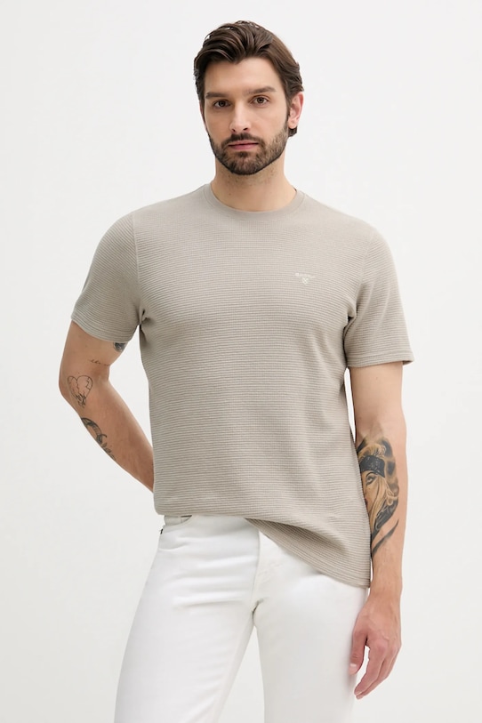 

Хлопковая футболка Platford Barbour, бежевый