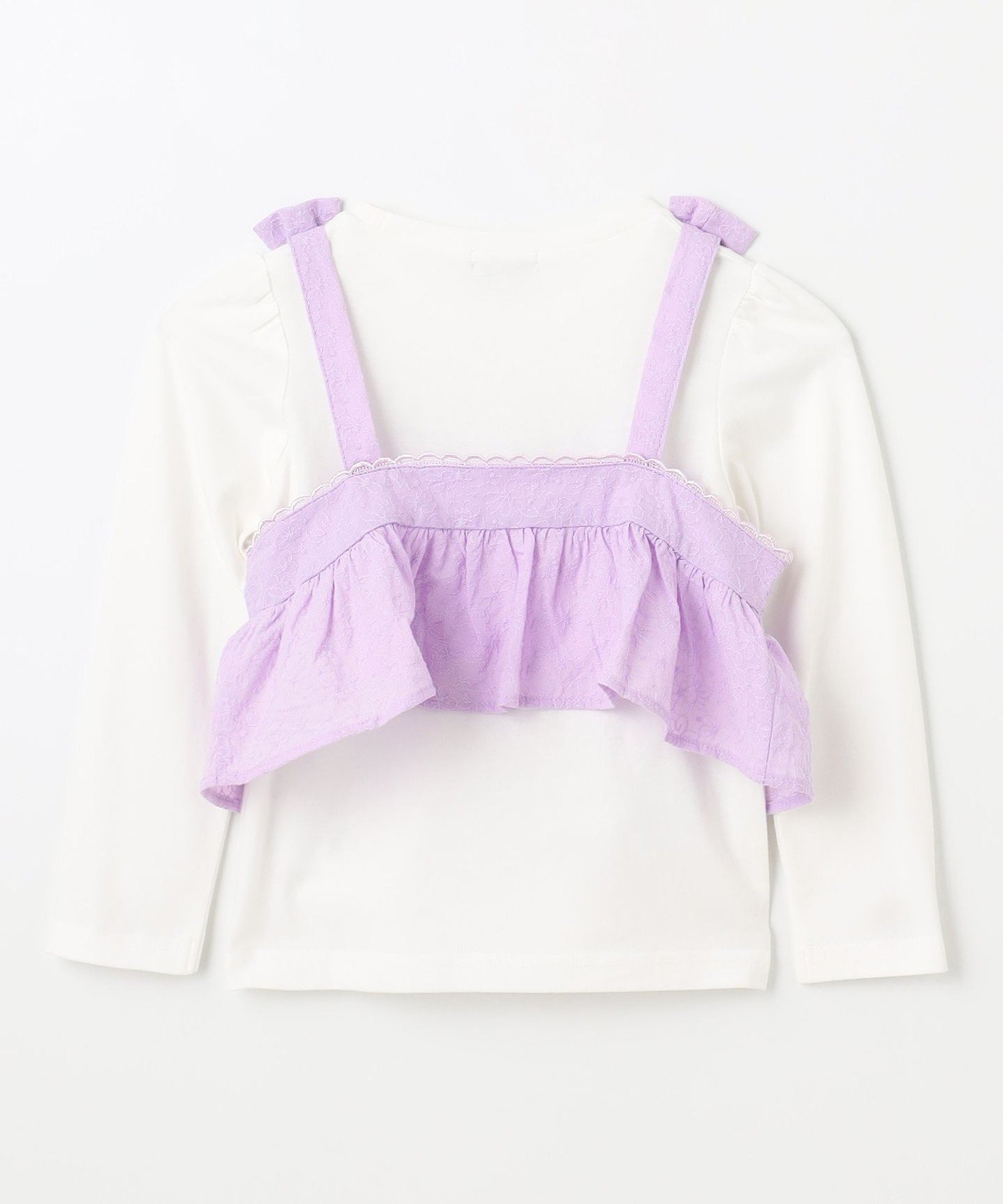 Футболка с длинными рукавами и майка ANY KIDS, Lavender x Off White [082] — фото 3