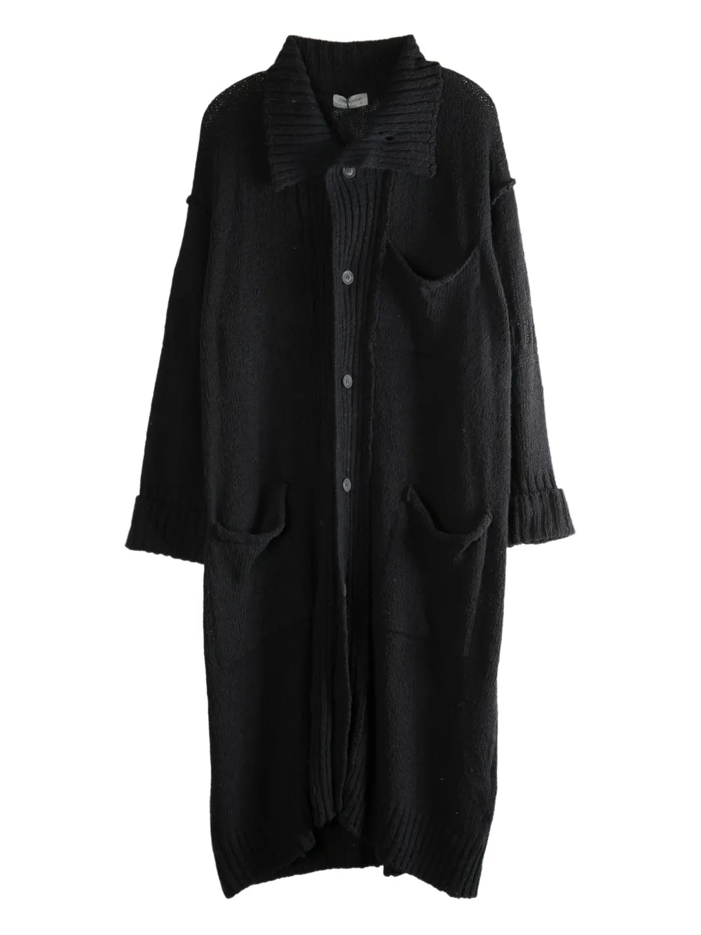 

Пальто с накладными карманами на пуговицах Yohji Yamamoto, черный