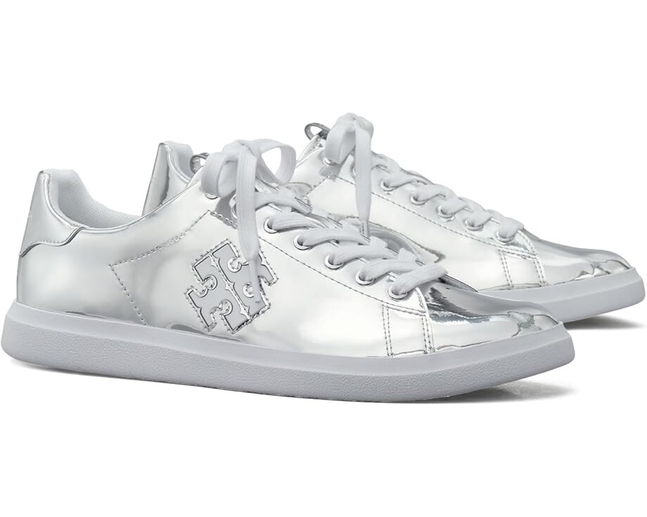 

Кроссовки Tory Burch Double T Howell Court, цвет Argento