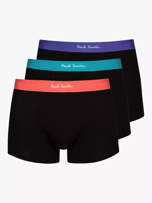 

Трусы Paul Smith Colour Waistband Organic Cotton Blend 3 шт, черный