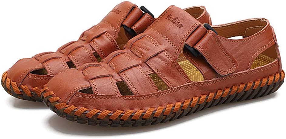 

Мужские летние открытые сандалии, спортивные походные дышащие кроссовки, модные легкие удобные обувь на плоской подошве Yuper, коричневый